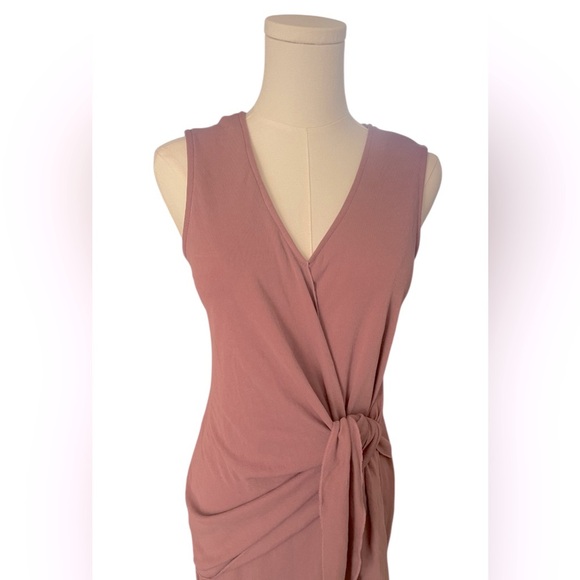 Drew Anthropology Wrap Dress Women Small Mauve Pink Soft Romantic Fairycore Boho - Picture 5 of 7